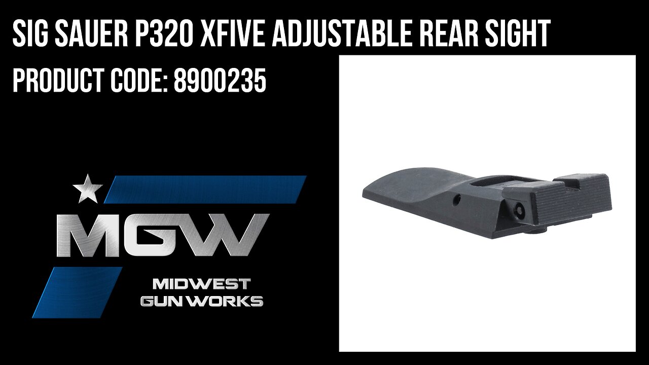 Sig Sauer P320 XFIVE Adjustable Rear Sight Assembly - 8900235