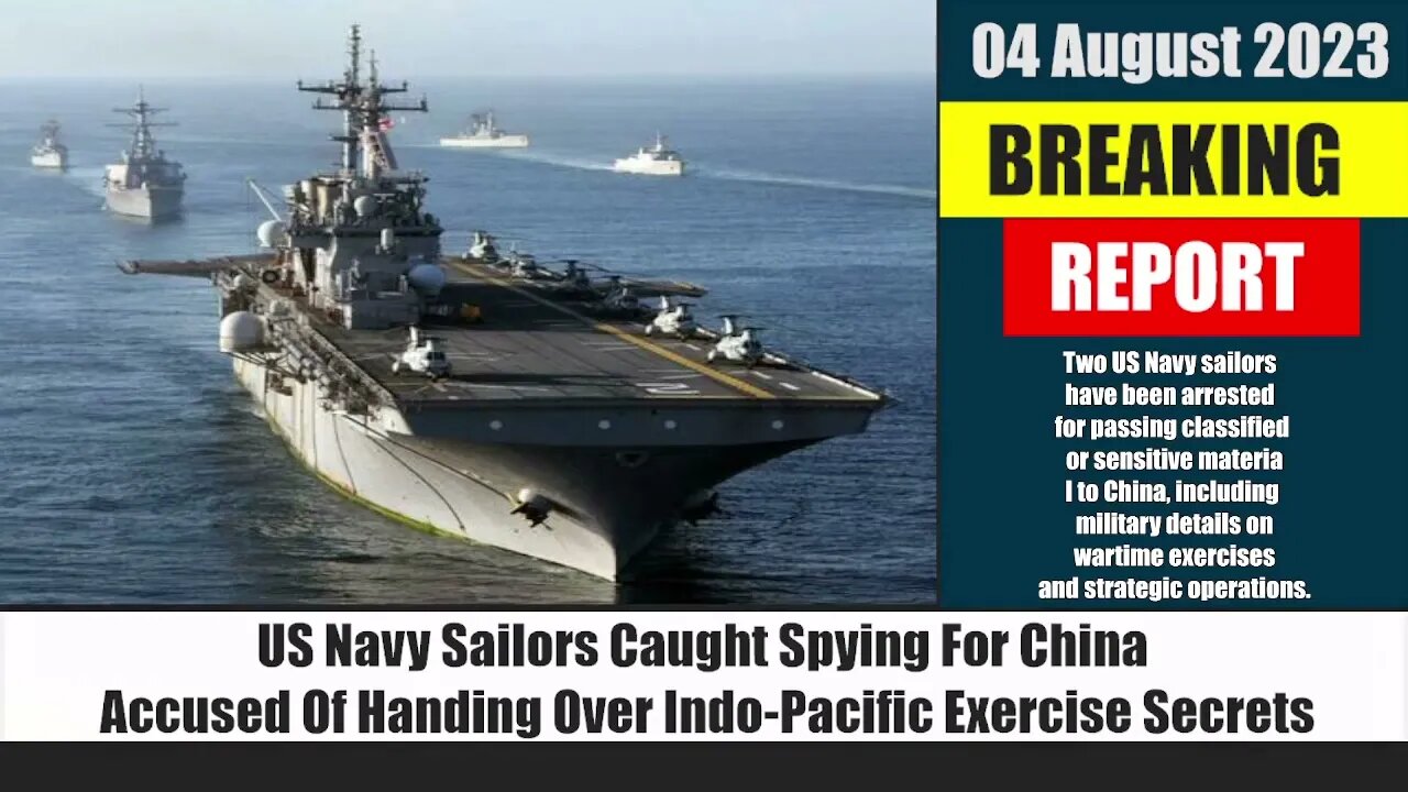 US Navy Sailors Caught Spying For China Accused Of Handing Over Indo-Pacific Exercise Secrets