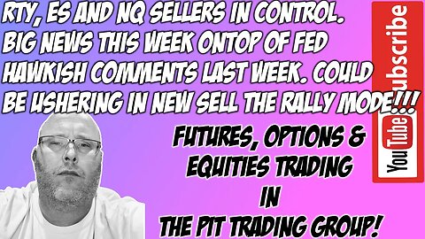 ES E-mini S&P500 & NQ NASDAQ 100 - RTH Futures Live Stream - The Pit Futures Trading