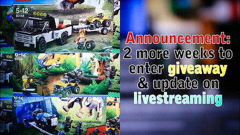 Announcement - 2 more weeks to enter giveaway and update on livestreams