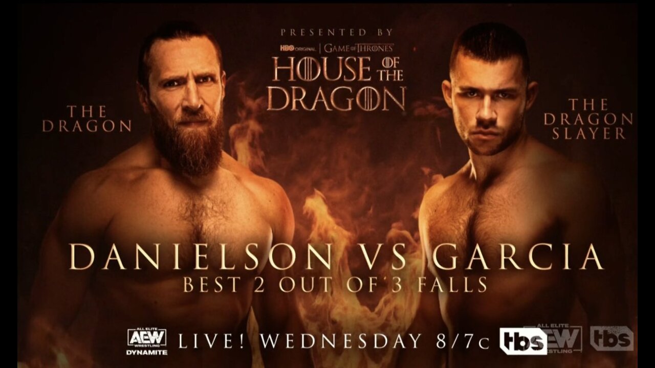 Bryan Danielson vs Daniel Garcia 2 Out Of 3 Falls Dynamite 8.17.2022