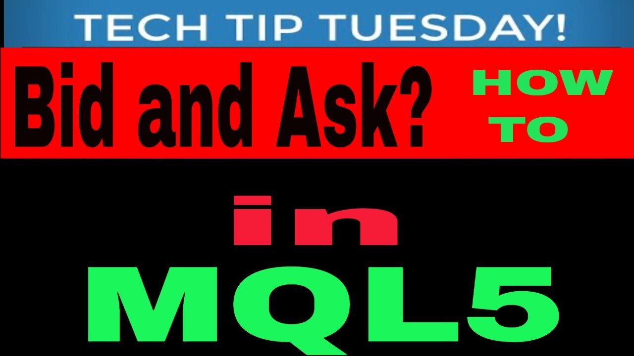 Simple Trick For Using Bid and Ask in Mql5