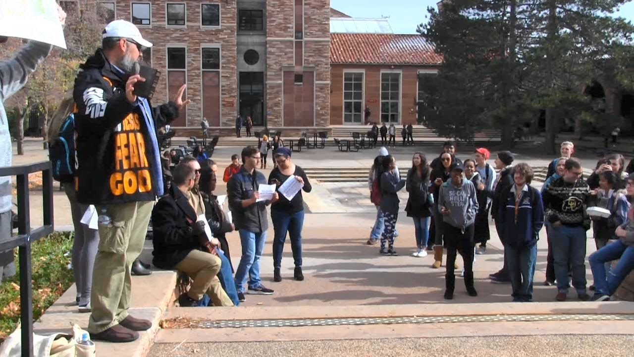 BACK at the University of Colorado at Boulder | Open AIr Preaching | Kerrigan Skelly