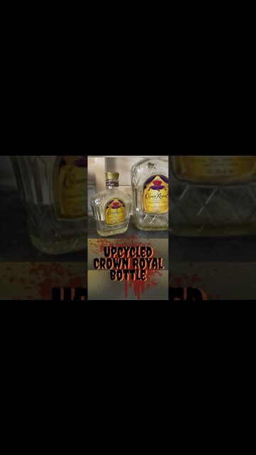Crown Royal bottle Upcycle / Spooky Halloween Decor