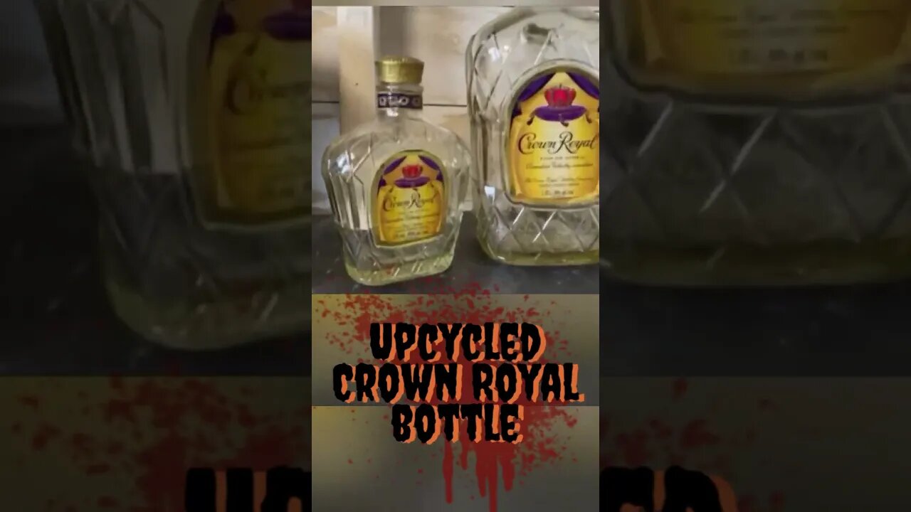 Crown Royal bottle Upcycle / Spooky Halloween Decor