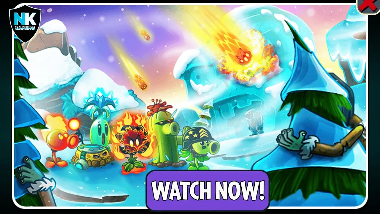 PvZ 2 - Mega Gatling Pea's Winter Adventure - Winter Proving Grounds - Level 15