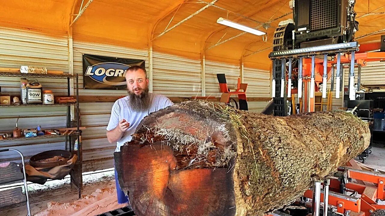 Turning a Massive Cherry Log into Stunning Creations through Skillful Sawing