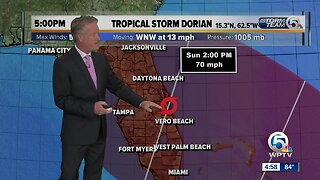 5 p.m. Tuesday advisory for T.S. Dorian