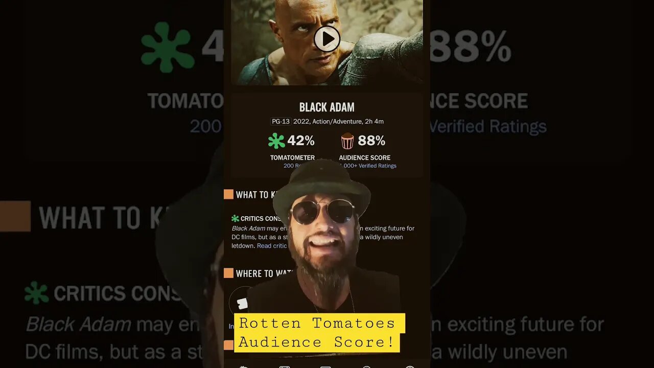 Black Adam Audience Score Is IN! Rotten Tomatoes Audience Score MUCH Higher!