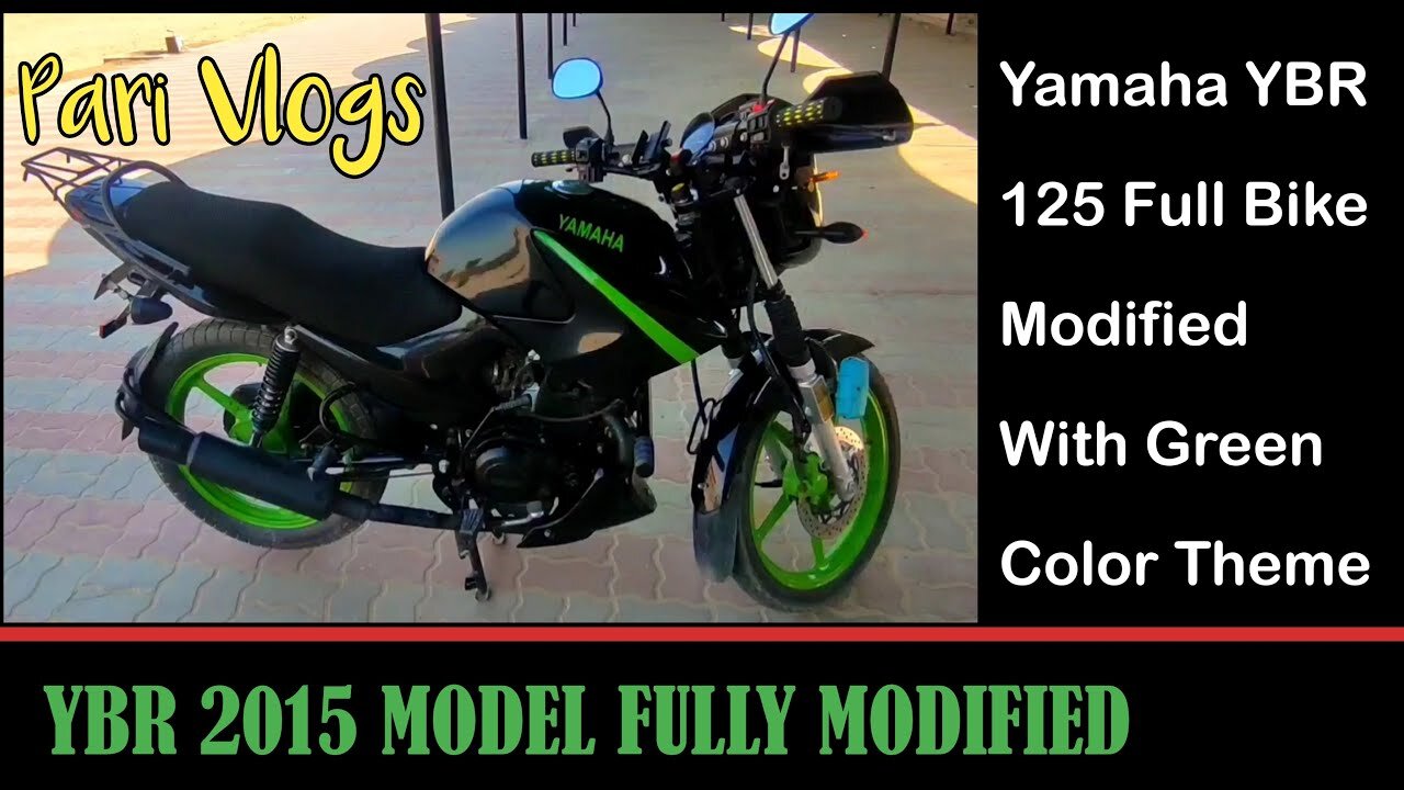 Yamaha YBR 125 Full Modified With Green Color Theme _ Zaid Pari