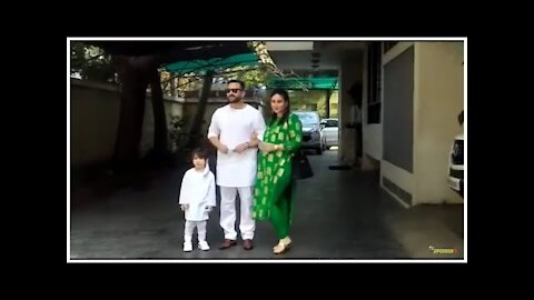 Kareena Kapoor Khan, Saif Ali Khan, Taimur opt for white & green ethnic wear for Christmas lunch