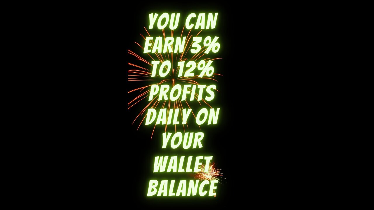 Amazing Way To Earn Online Let Your Wallet Balance Earn You 3% daily
