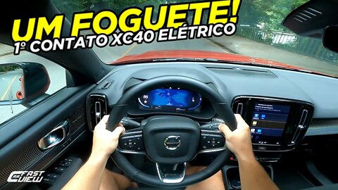 NOVO VOLVO XC40 RECHARGE 2022 100% ELÉTRICO ANDA MUITO!! PRIMEIRAS IMPRESSÕES AO DIRIGIR!!