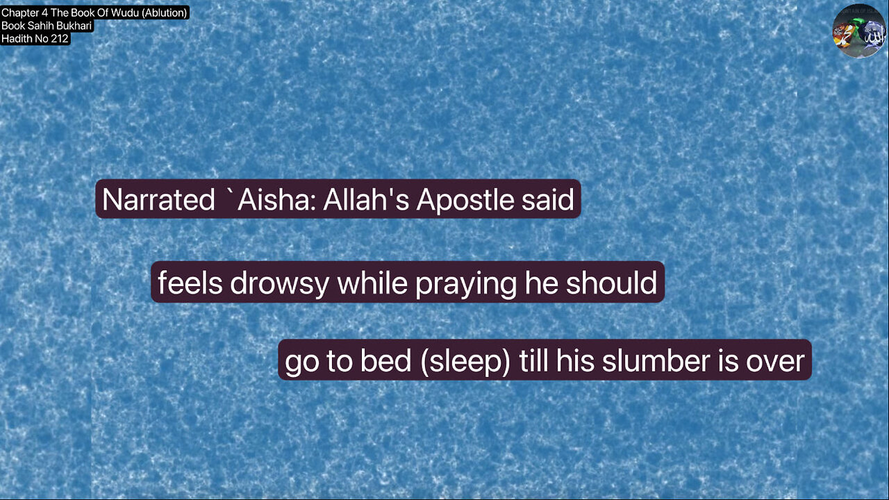 ❤️ Prophetic Wisdom: Hadith 212 on Drowsiness During Prayer, Sahih Bhukari, volume 4❤️06 Nov 2024