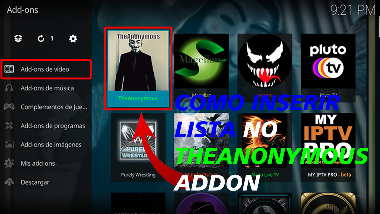 THEANONYMOUS ADDON TAMBÉM DÁ PARA INSERIR LISTAS