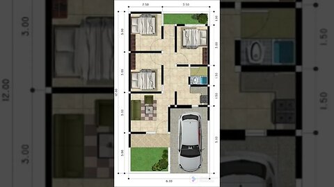 planta de casa com garagem