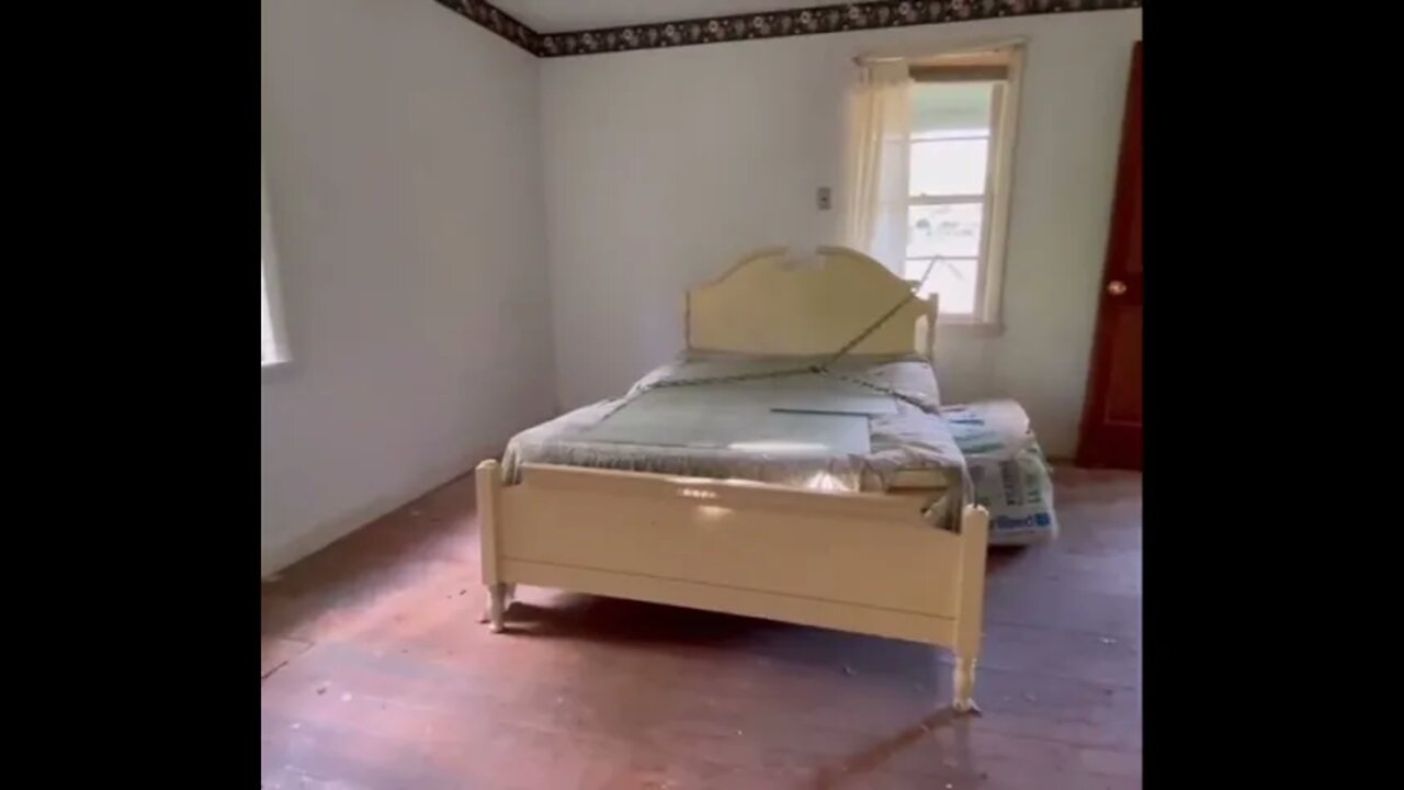 Bed gets pulled out of window by a truck #shorts