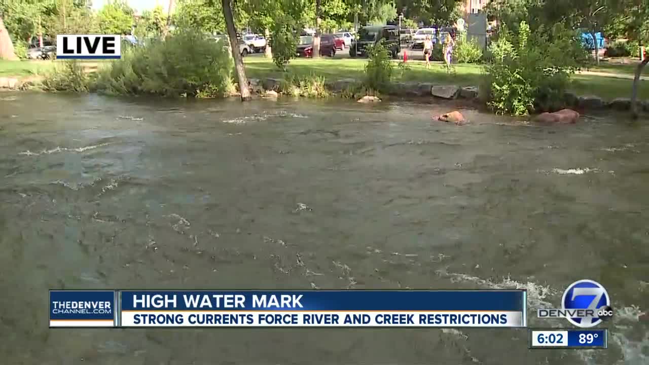 Strong currents force river and creek restrictions