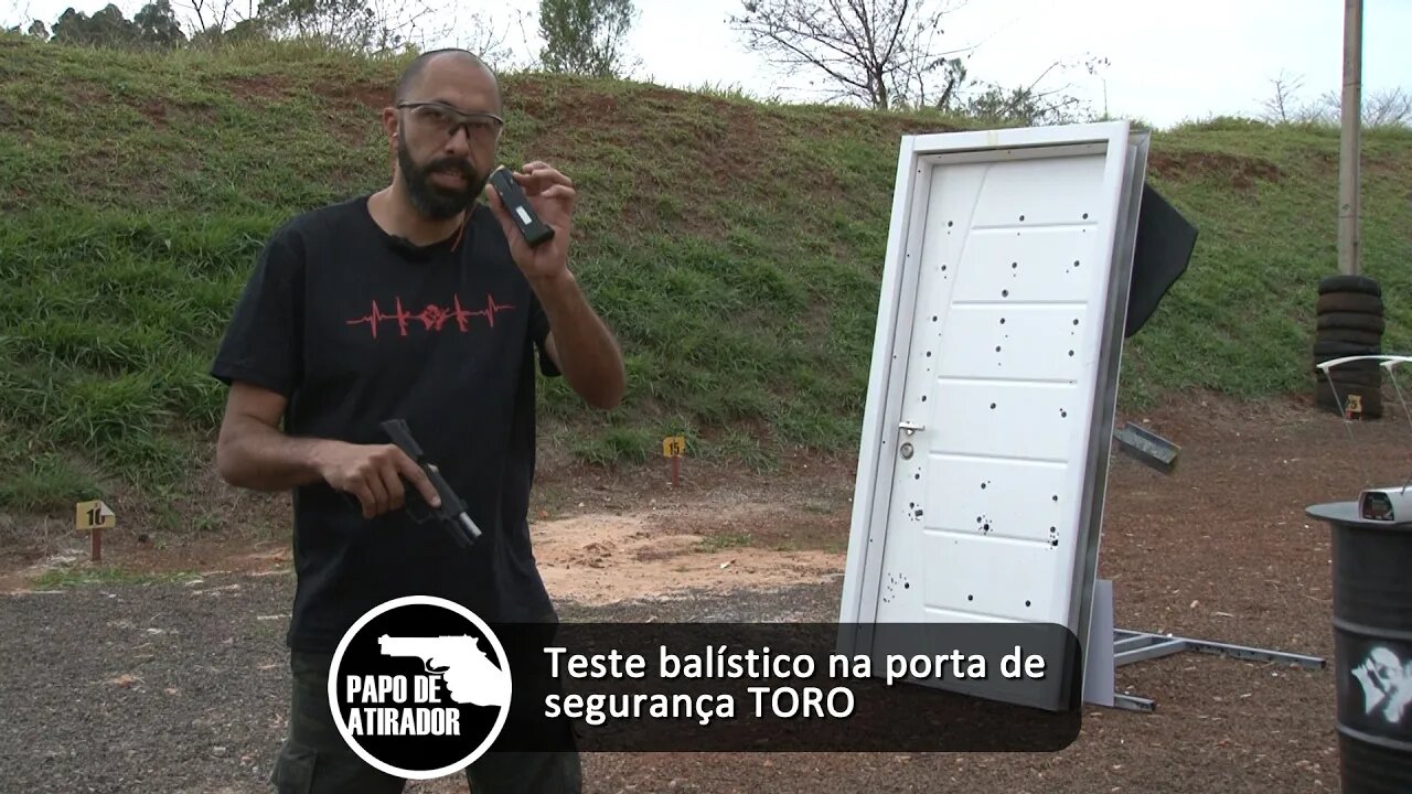 Teste balístico da porta de segurança TORO