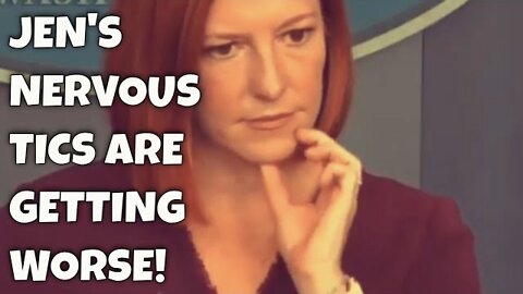 Jen Psaki’s NERVOUS TICS on FULL DISPLAY while getting GRILLED by a Reporter Yesterday!