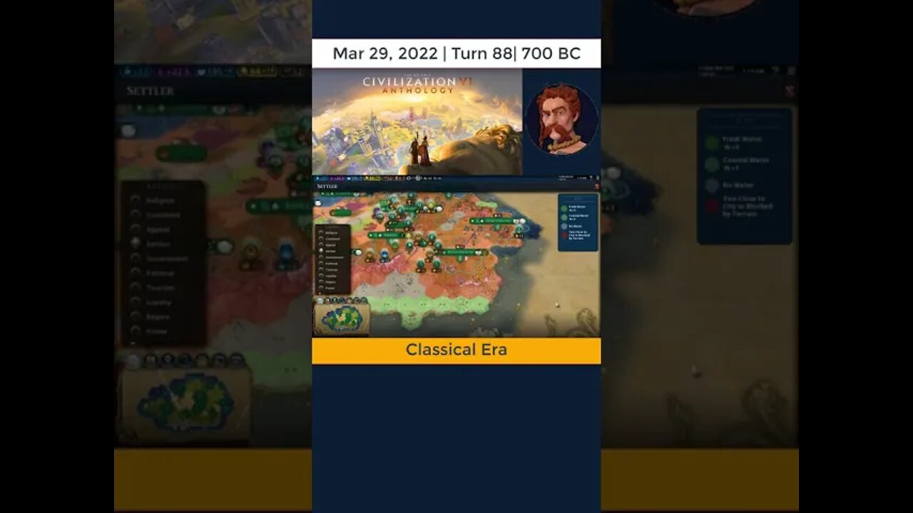 #oneturnadaychallenge #civ6 – Turn 88 - 700 BC #shorts