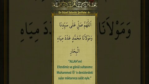 SALAVATI ŞERİFE-6 #salavat