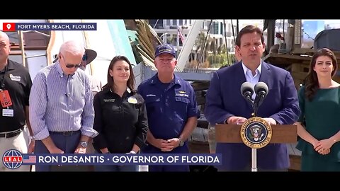 🇺🇸 Ron DeSantis · Rarísimo encontronazo con el lamentable Joe Biden en Florida [CC Spanish]