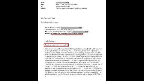 Fauci knew of "Coronavirus Bioweapon Production Method" in March, 2020, Netanyahu ousted