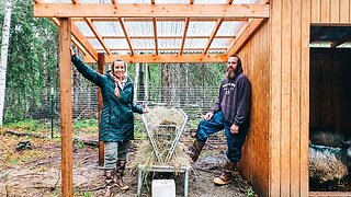 10 Days of Rain! Homestead Chores + Clean With Me | Building a Lean To Hay Feeder for the Sheep!