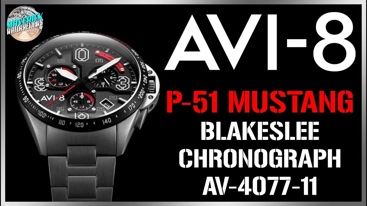 Another Looker! | AVI-8 P-51 Mustang Blakeslee 50m Quartz Chrono AV-4077-11 Unbox & Review