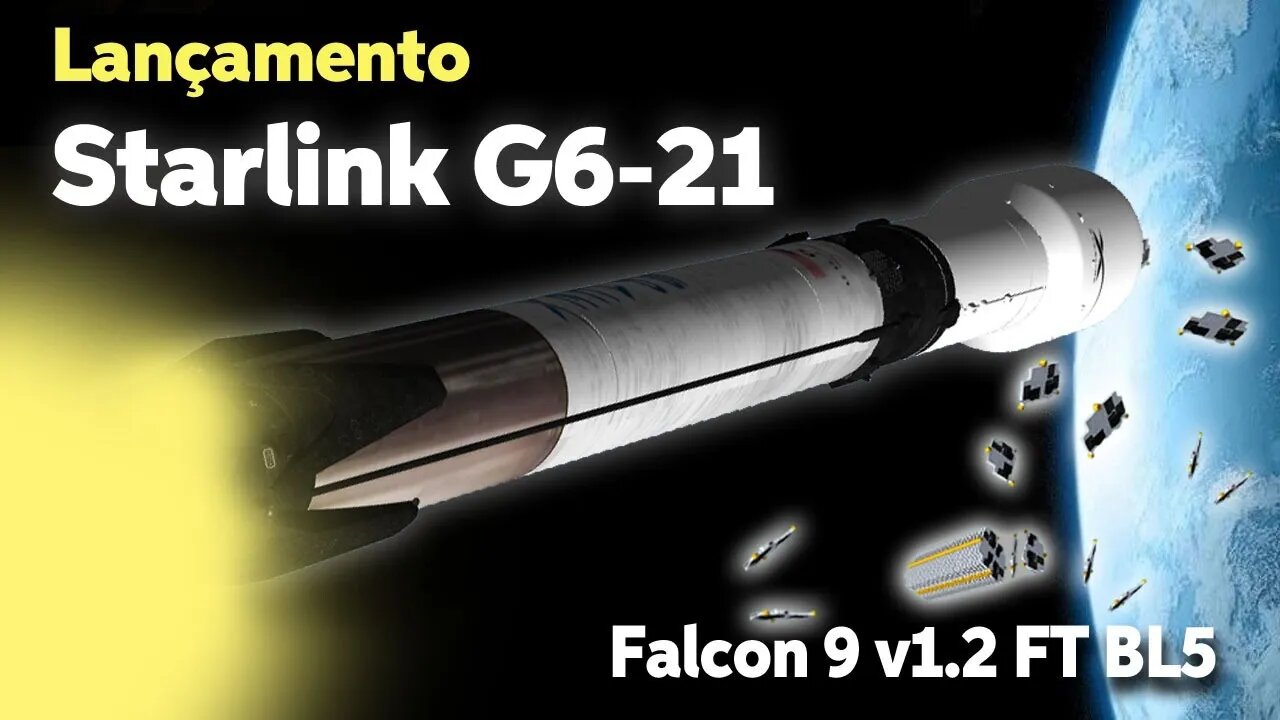 LANÇAMENTO DO FOGUETE FALCON 9 B1076.8 / STARLINK G 6-21