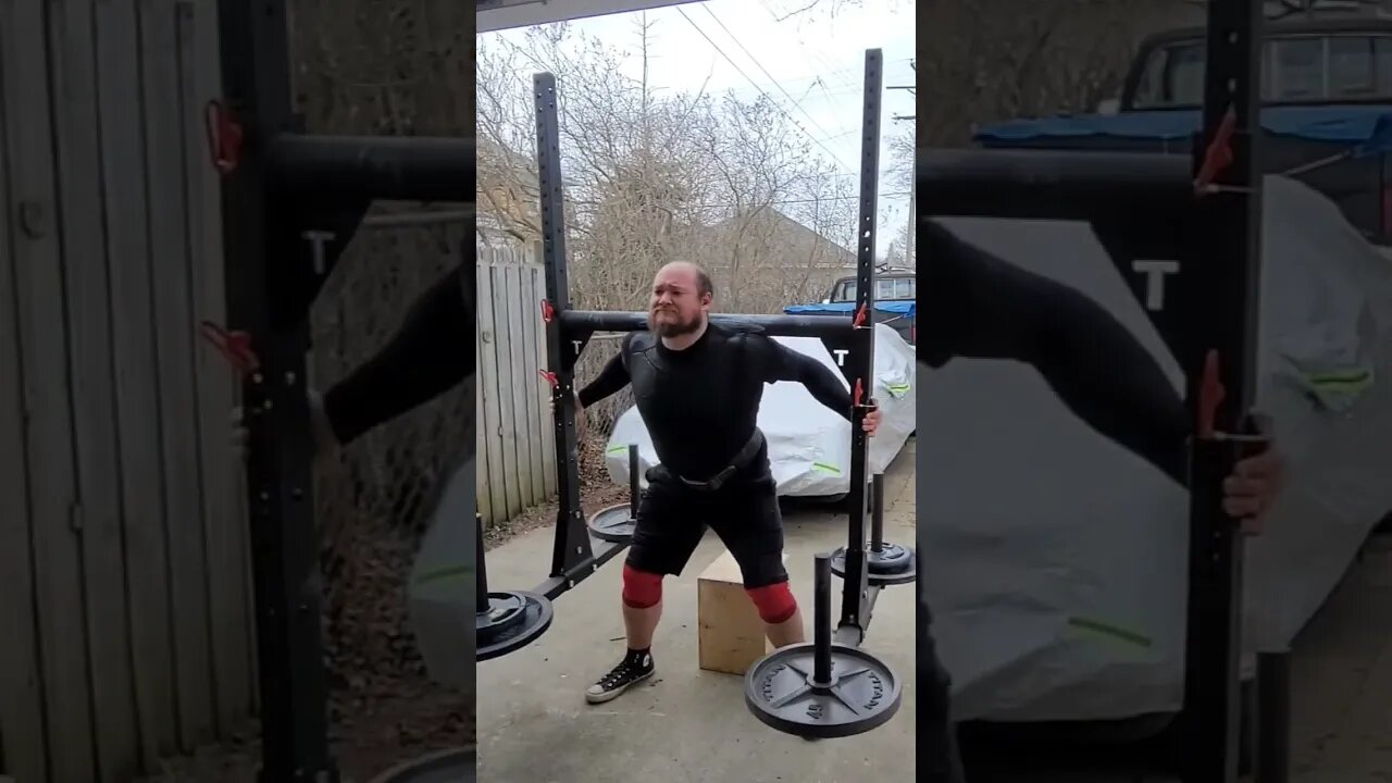 395lb yoke squats #powerlifting #strongman