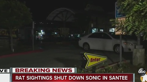 Rat sightings shut down Sonic in Santee