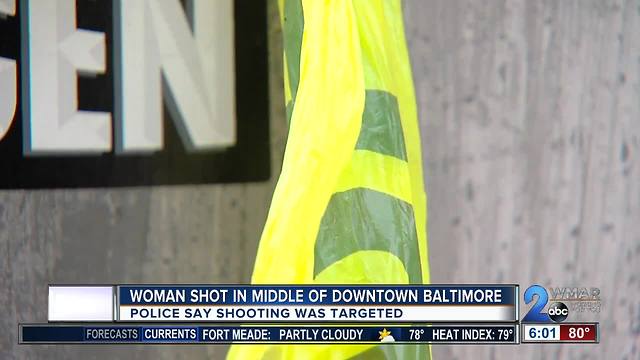 Woman shot in the middle of downtown Baltimore as rush hour begins