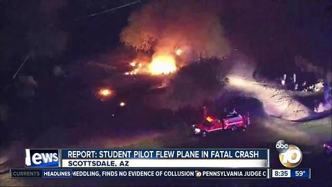 Arizona student pilot fatal crash update