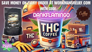 Trying THC Coffee! Mrs Dank Flamingo Review!