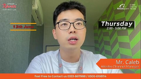 June 13, 2024 | Free Alibaba Training Seminar | Mr. Caleb, Alibaba Channel Manager | Join Us