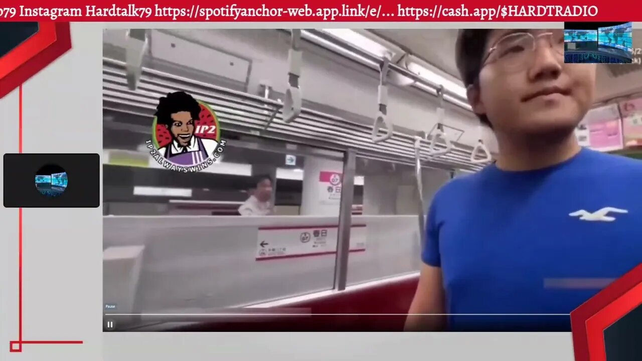 Blk Content creator look for clout on train ride in japan 2023 #japan #socialmedia #clout