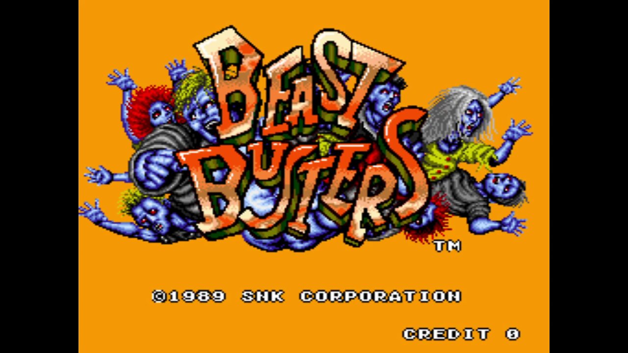 Beast Busters Arcade Game, SNK 1989, playthrough