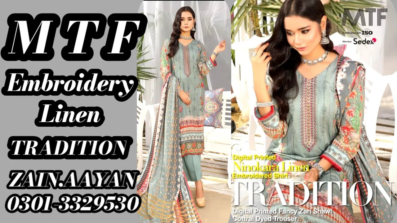 TRADITION || MTF || EMBROIDERED LINEN || NINOKARA DIGITAL PRINT || ZAIN.AAYAN COLLECTION ||