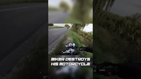 Biker DESTROYS his motorcycle.