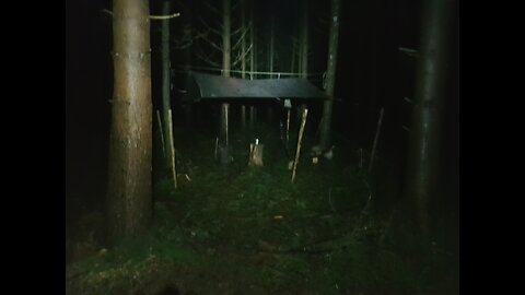Light and audio test before making brew in the woods.