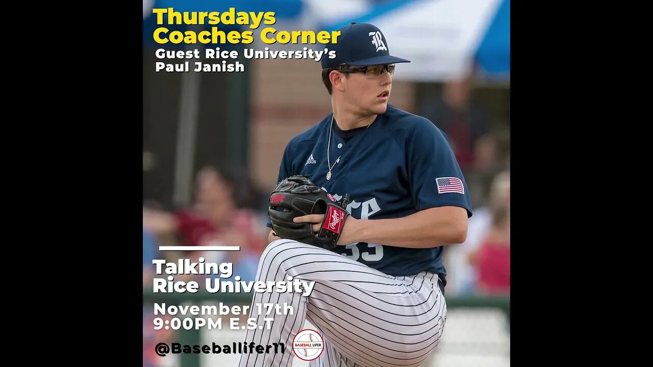 Please join me Thursday 9PM EST. Paul Janish, Recruiting Coordinator -Rice University. #shorts