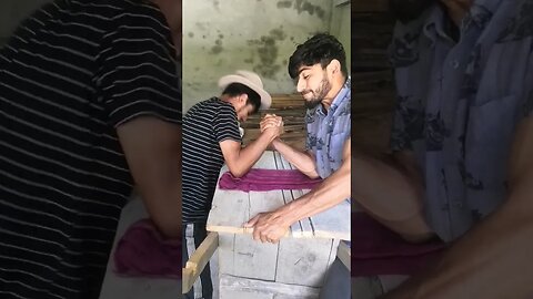 I lost again 😢 with 16 years old kid 🧒 #shorts #fitness #kids #armwrestling #shorts