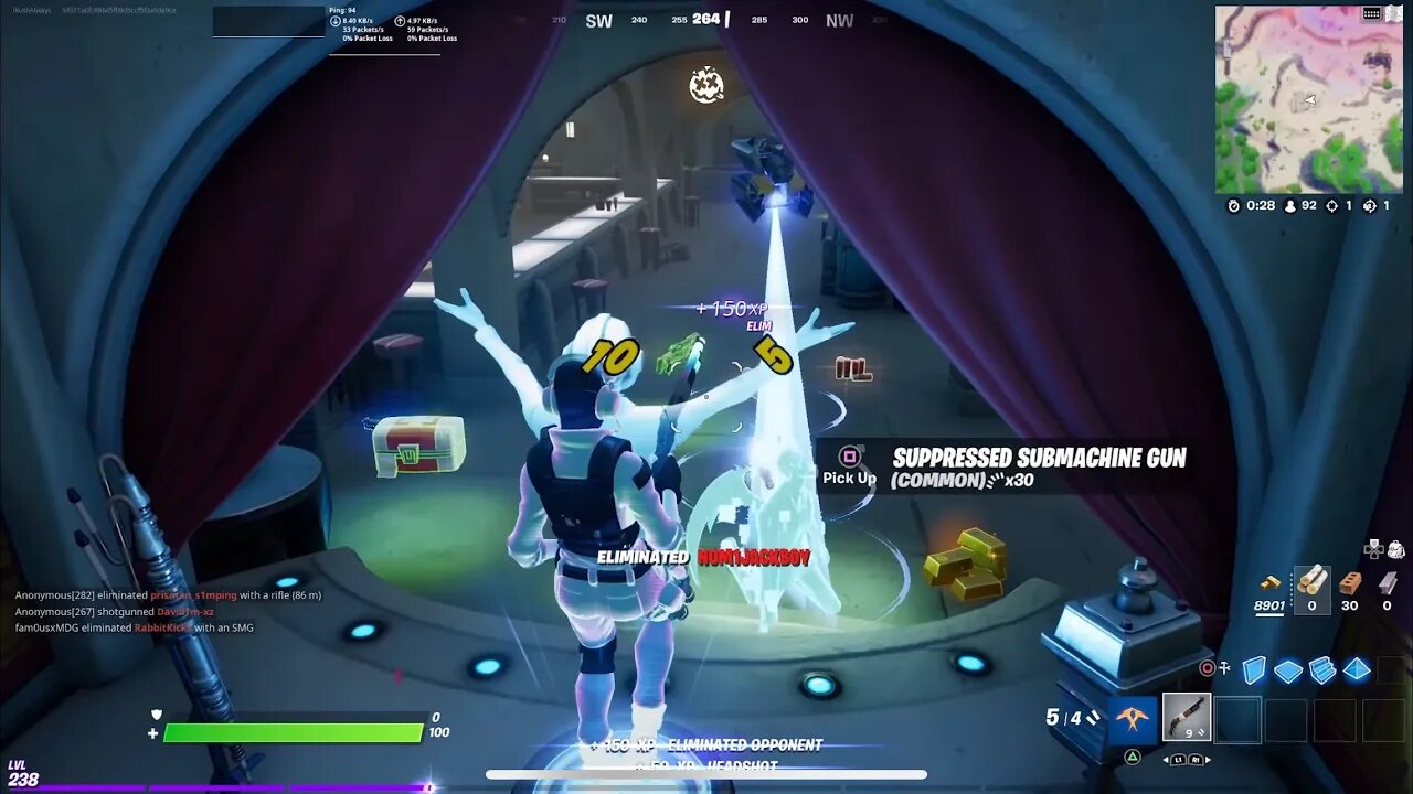 Pretending to be the Hologram all game in Fortnite