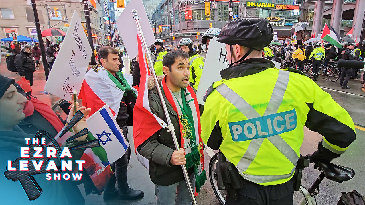 Freedom activist Salman Sima assaulted while counter-protesting a pro-Hamas rally in Toronto