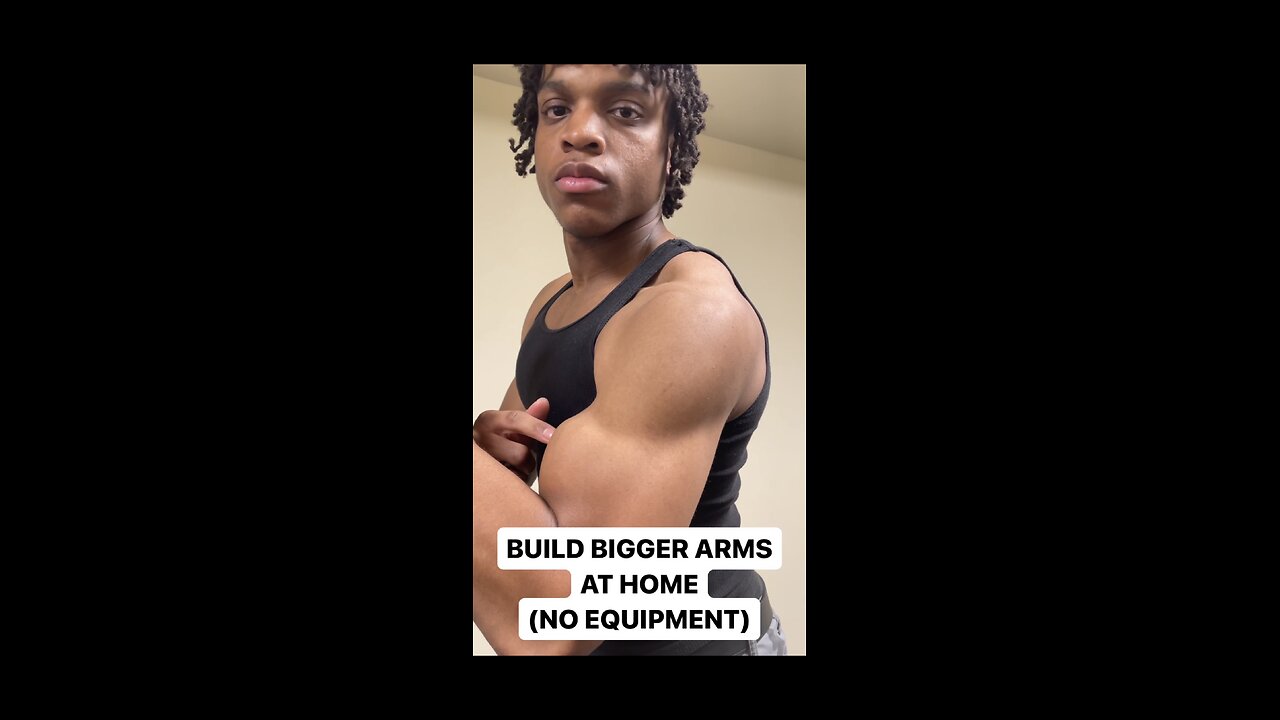 No Gym? No Problem✅ Build Bigger Arms At Home (No Equipment)