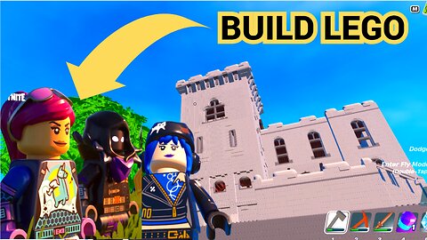 I built the world biggest LEGO MANSION in FORNITE and DESTROY it with TNT.