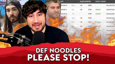 Def Noodles Is Getting Cancelled By All Of YouTube, Buy Why | Famous News