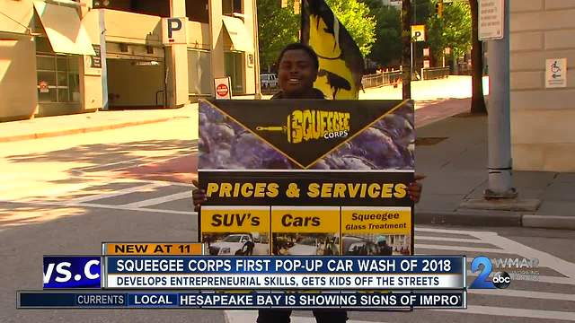 Squeegee Corps first pop-up car wash of 2018